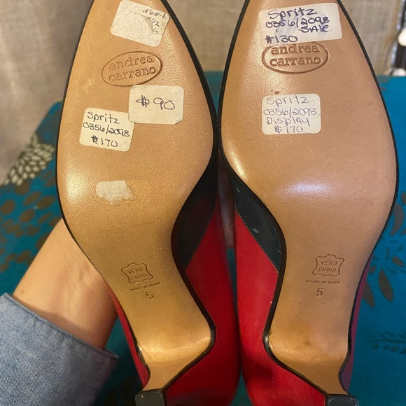 VINTAGE 2 TONE ITALIAN ANDREA CARRANO MILAN SHOES - Picture 3 of 6